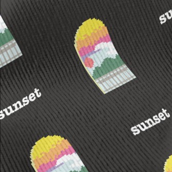 Beautiful Sunset In Pixel Styl Standard Corduroy