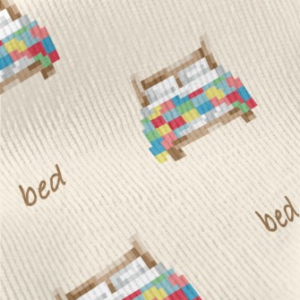 Pixel Style Colorful Bed Standard Corduroy