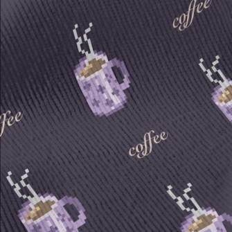 Pixel Style Purple Coffee Cup Standard Corduroy