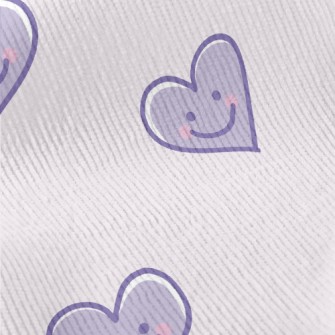 Cute Purple Smiling Love Heart Standard Corduroy