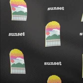 Beautiful Sunset In Pixel Styl Dobby