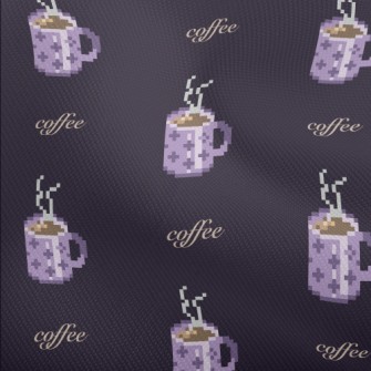 Pixel Style Purple Coffee Cup Dobby