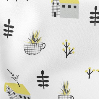 Simple Style House Teacup Stretch Ponte