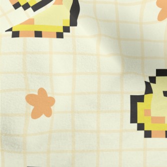 Pixel Cute Chicken Micro Fleece