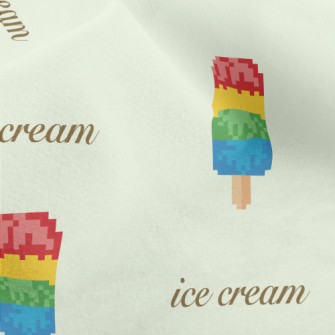 Pixel Style Colorful Popsicles Micro Fleece