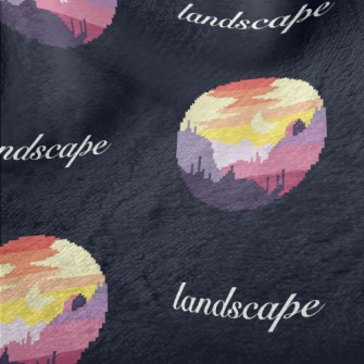 Beautiful Sunset In Pixel Styl Minky