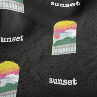 Beautiful Sunset In Pixel Styl Minky