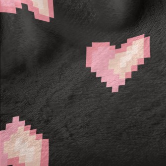 Pixel Style Pink Love Heart Minky
