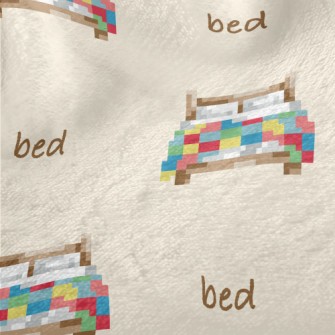 Pixel Style Colorful Bed Minky