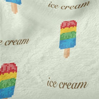 Pixel Style Colorful Popsicles Minky