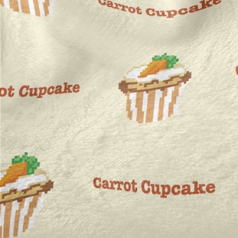 Pixel Style Carrot Cupcake Minky