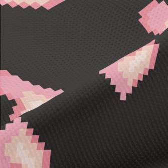 Pixel Style Pink Love Heart Piqué