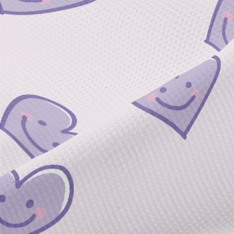 Cute Purple Smiling Love Heart Piqué