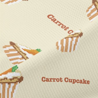 Pixel Style Carrot Cupcake Piqué