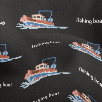 Pixel Style Fishing Boat Lightweight Performance Linen