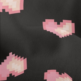 Pixel Style Pink Love Heart Lightweight Performance Linen