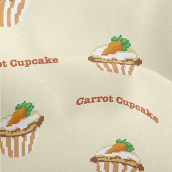 Pixel Style Carrot Cupcake Lightweight Performance Linen