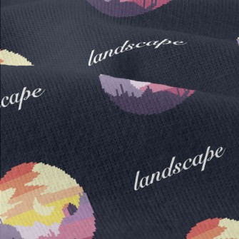 Beautiful Sunset In Pixel Styl Modern Jersey