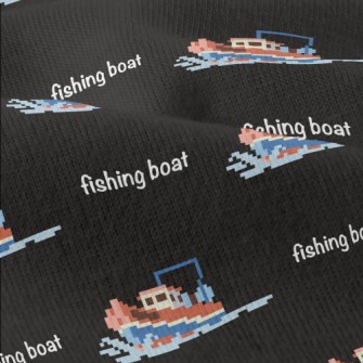 Pixel Style Fishing Boat Modern Jersey