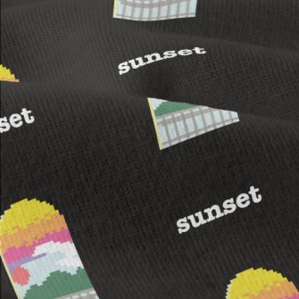 Beautiful Sunset In Pixel Styl Modern Jersey