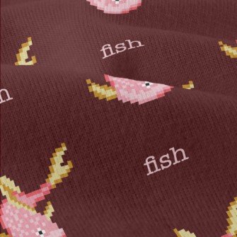 Pixel Style Pink Fish Modern Jersey