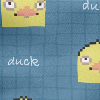 Pixel Style World-weary Bird Jersey Backed Fleece