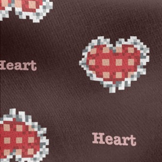 Pixel Style Love Gem Jersey Backed Fleece