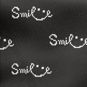 Pixel Style Smile English Jersey Backed Fleece