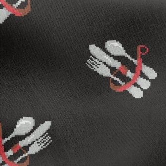 Pixel Style Tableware Jersey Backed Fleece
