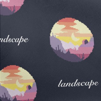 Beautiful Sunset In Pixel Styl Pongee