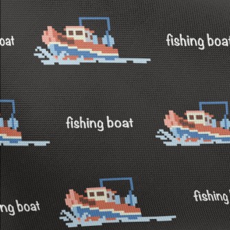 Pixel Style Fishing Boat Pongee