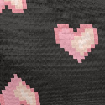 Pixel Style Pink Love Heart Pongee