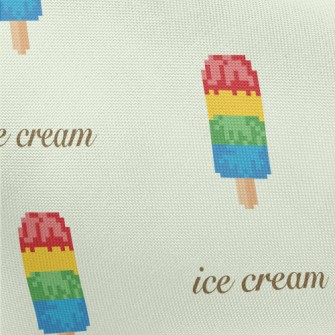 Pixel Style Colorful Popsicles Pongee