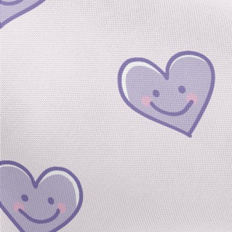 Cute Purple Smiling Love Heart Pongee