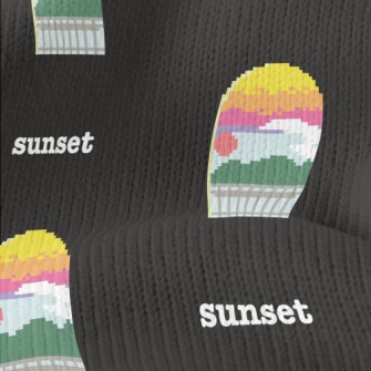 Beautiful Sunset In Pixel Styl Stretch Jersey