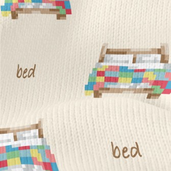 Pixel Style Colorful Bed Stretch Jersey