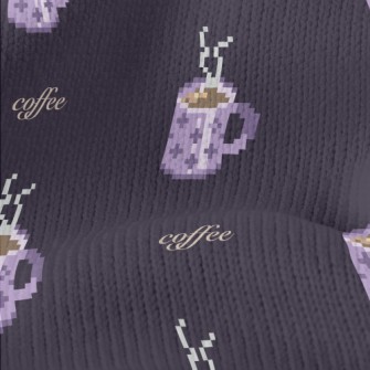 Pixel Style Purple Coffee Cup Stretch Jersey