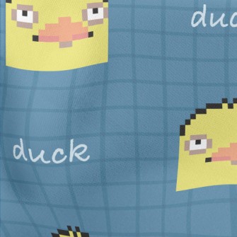 Pixel Style World-weary Bird Lightweight Cotton Poplin