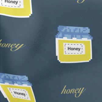 Sweet Honey In Pixel Style Lightweight Cotton Poplin