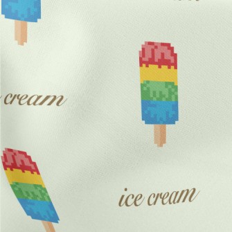 Pixel Style Colorful Popsicles Lightweight Cotton Poplin