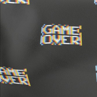 Pixel Style Game Over English Lightweight Cotton Poplin