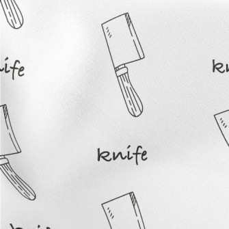 Kitchen Knife With Simple Line Lightweight Cotton Poplin