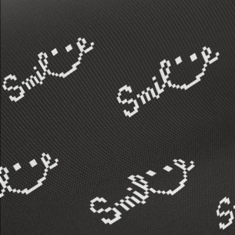 Pixel Style Smile English Midweight Cotton Poplin