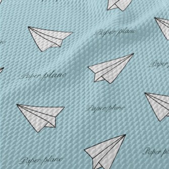 White Paper Airplane Birdseye Piqué