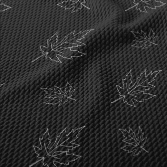 Maple Leaf With Simple Lines Birdseye Piqué
