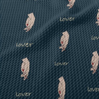 Loving Hand In Hand Pattern Birdseye Piqué