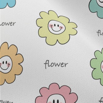 Colorful Smiling Flowers Chiffon