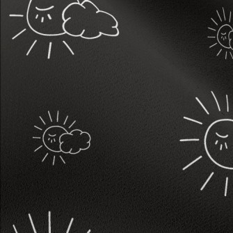 Simple Lines Of Sun And Clouds Chiffon