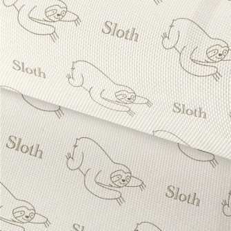 Cute Sloth With Simple Lines Waterproof Oxford