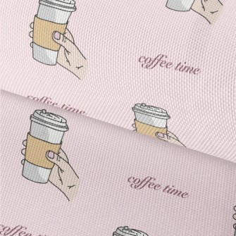Hands Holding Aromatic Coffee Waterproof Oxford